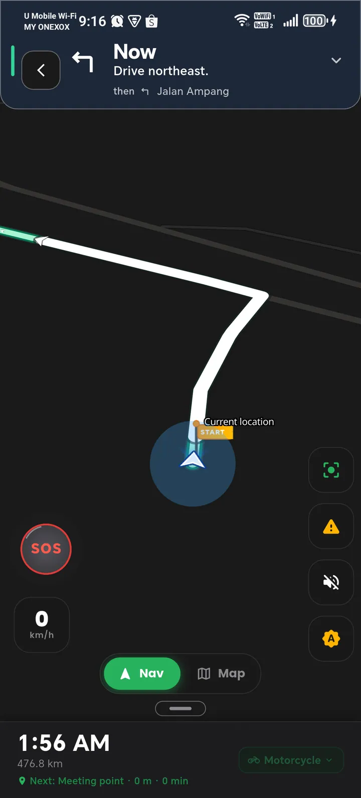 Live convoy navigation with turn-by-turn guidance